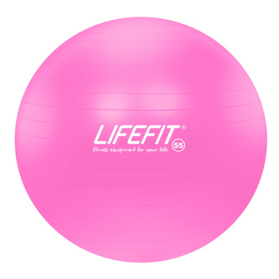 Lopta AEROBIC LIFEFIT® ANTI-BURST 55 cm ružová
