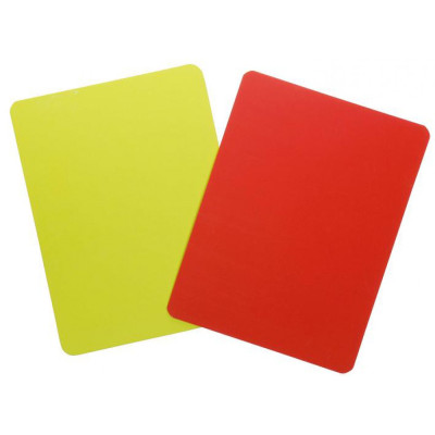 Rozhodcovské karty červená a žltá