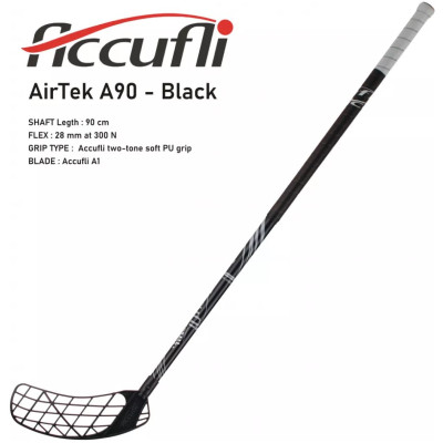 Florbalová hokejka ACCUFLI AirTek A90 Black