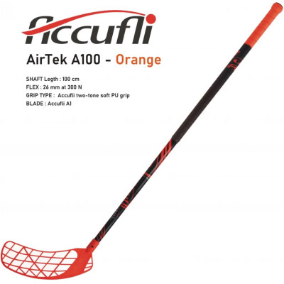 Florbalová hokejka ACCUFLI AirTek A100 Orange