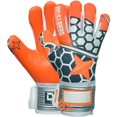 Rukavice Derbystar TW-Gloves Goalie II Orange-Grey-White