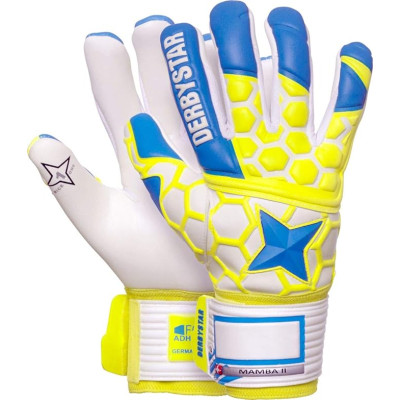 Rukavice Derbystar TW-Gloves Mamba II bleu-yellow-white