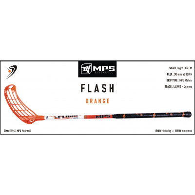 Florbalová hokejka MPS FLASH Orange Junior 85cm