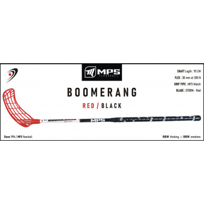 Florbalová hokejka MPS BOOMERANG Red-Black