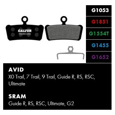 Brzdové platničky Galfer FD459 - Avid, Sram - Standard