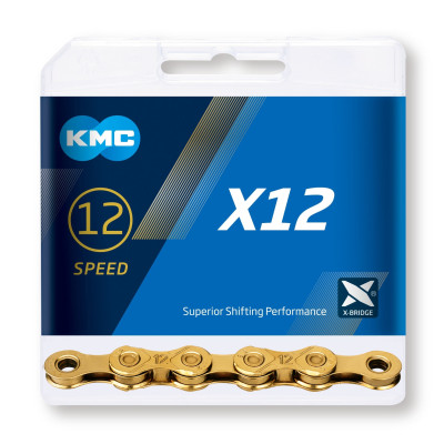 Reťaz KMC X12 Gold Ti-N, 12 Speed