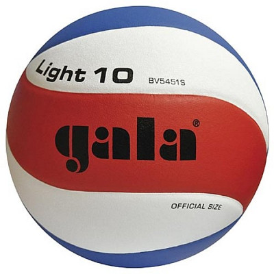 Volejbalová lopta GALA 5451S LIGHT 10 white/red/blue - veľ.5