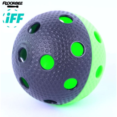 Florbalová loptička MATCH IFF - neon green/black